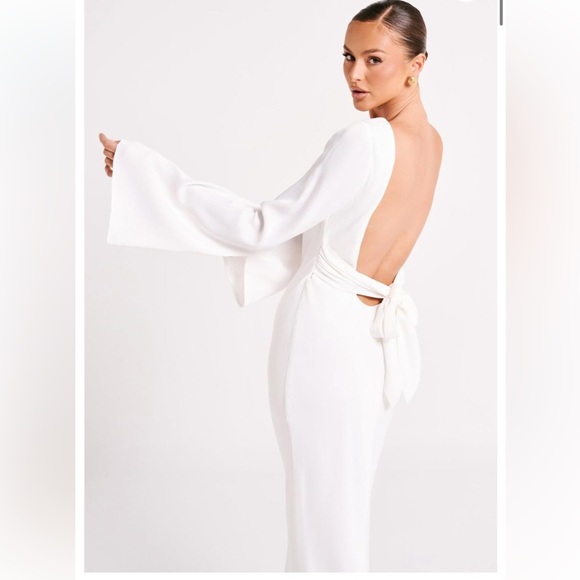 Meshki long sleeve maxi dress white - Picture 5 of 6